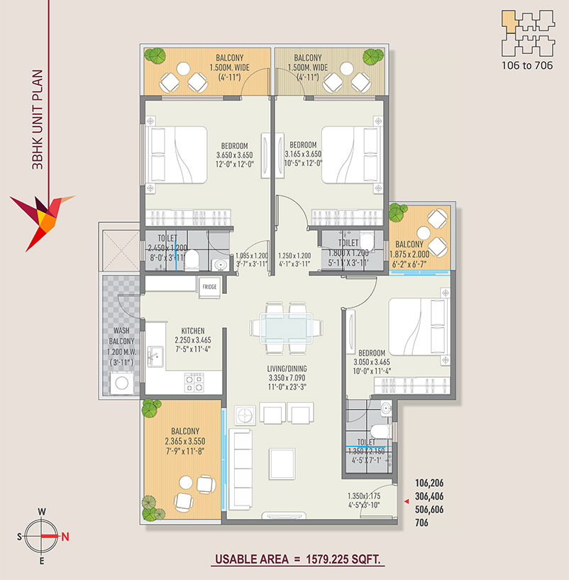 Vasudev Nagar Hingna road 3BHK