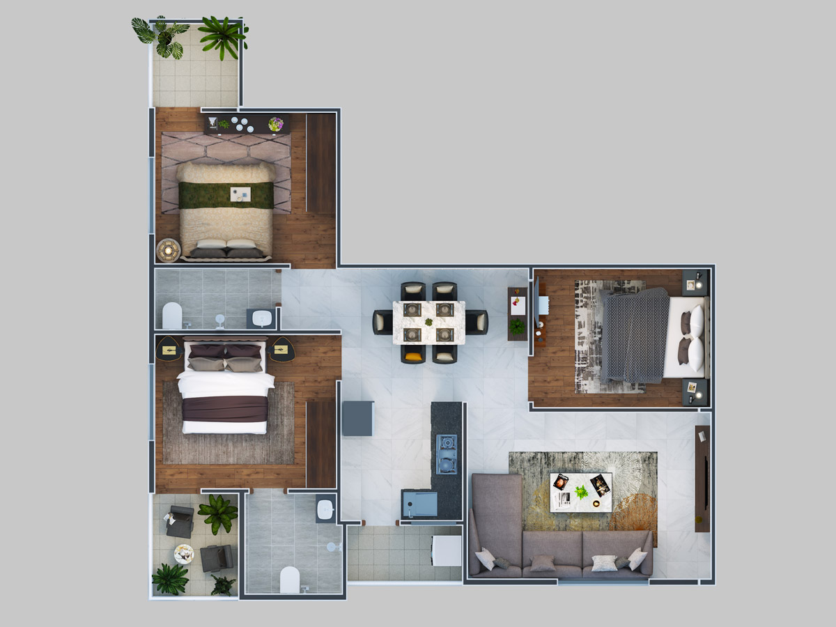 3 BHK flat  Nagpur