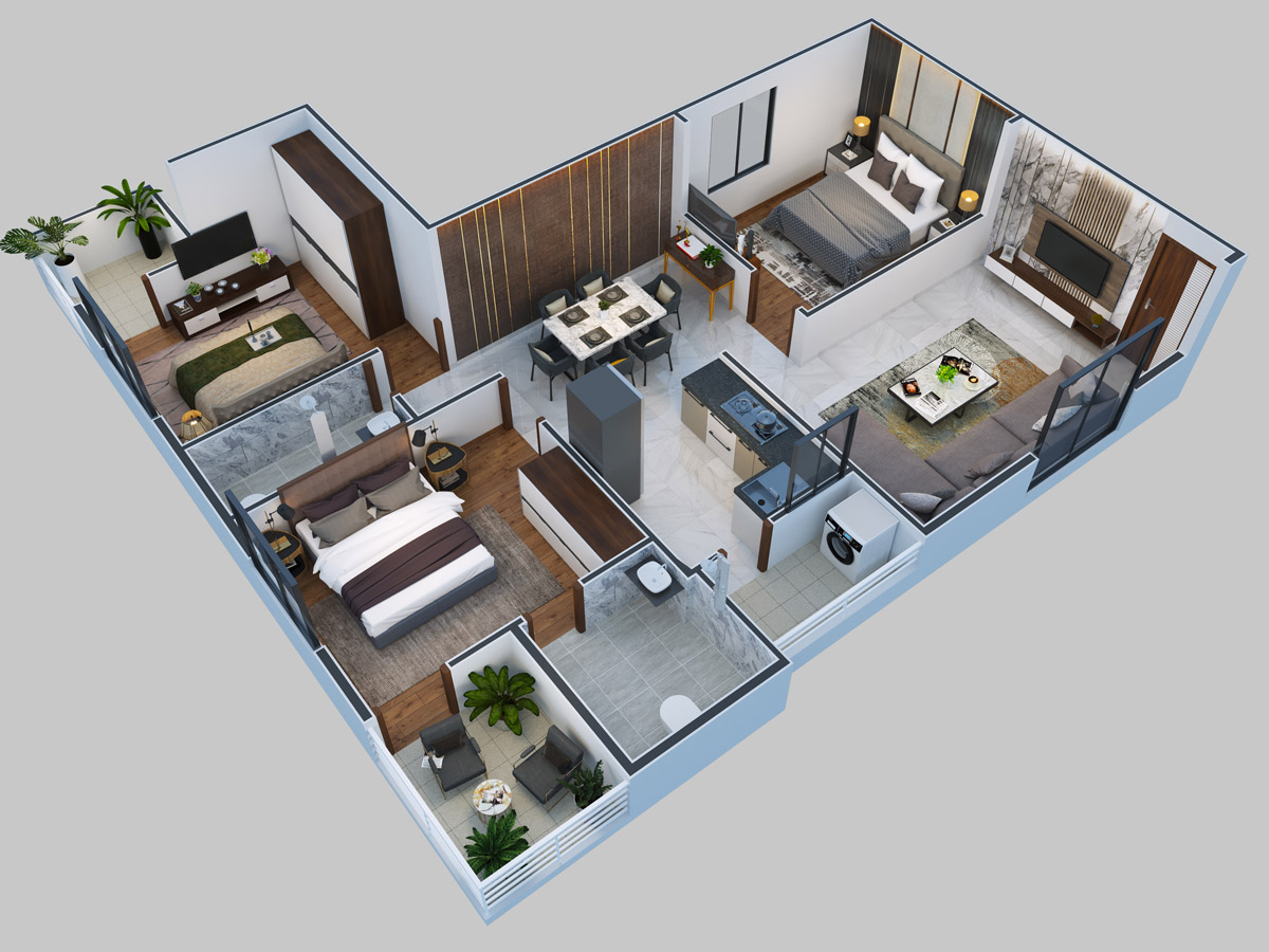Nagpur 3 BHK flat