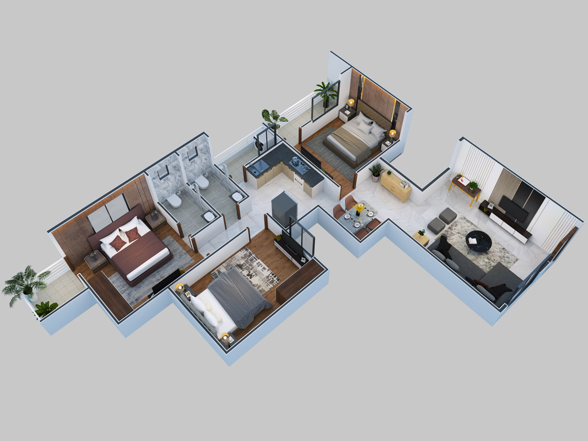 3 BHK flat  Nagpur